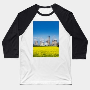 Ferrybridge power station and rape field (T190/0477) Baseball T-Shirt